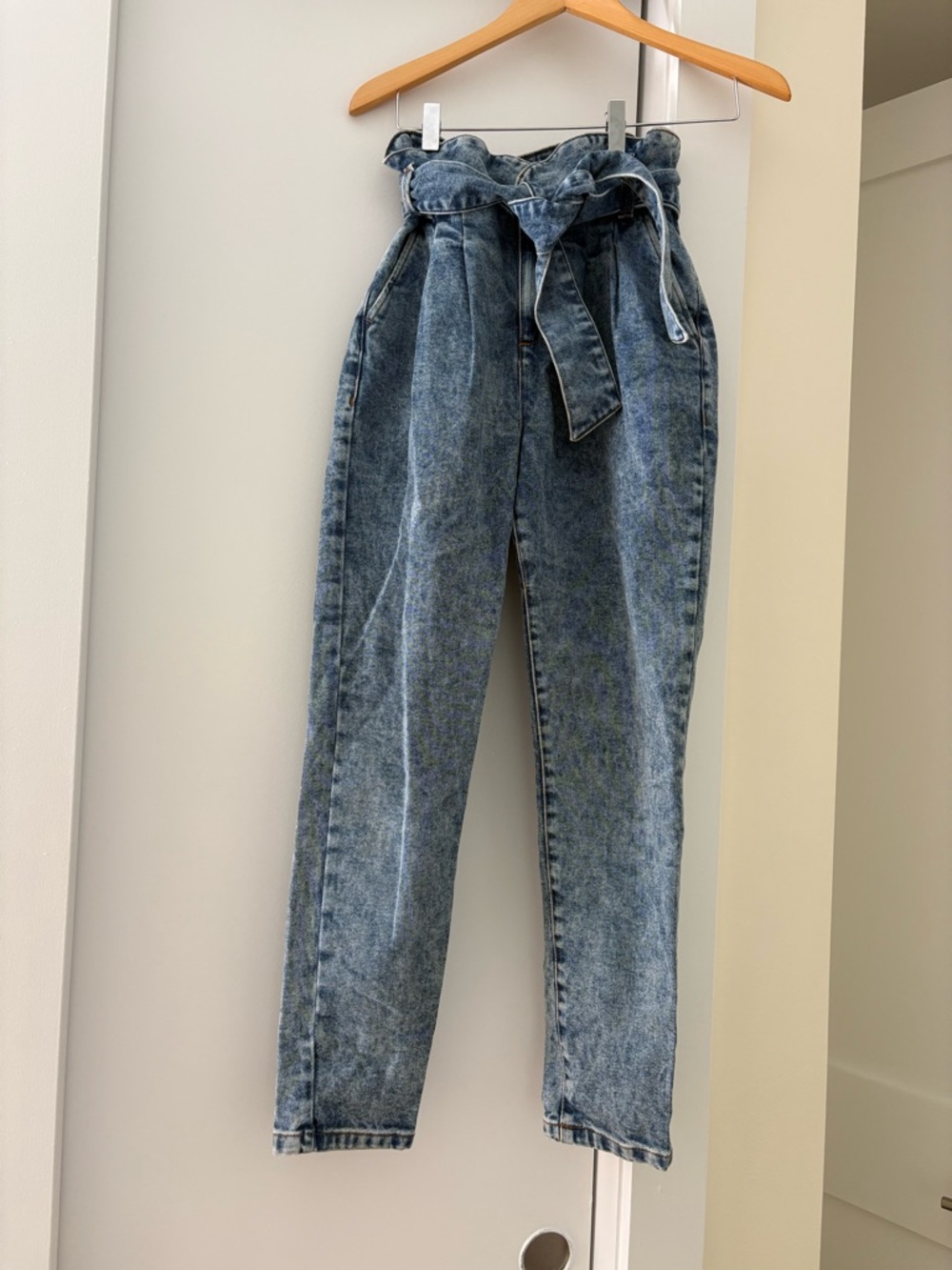 Sezane Austin High-Waist Paperbag Jeans